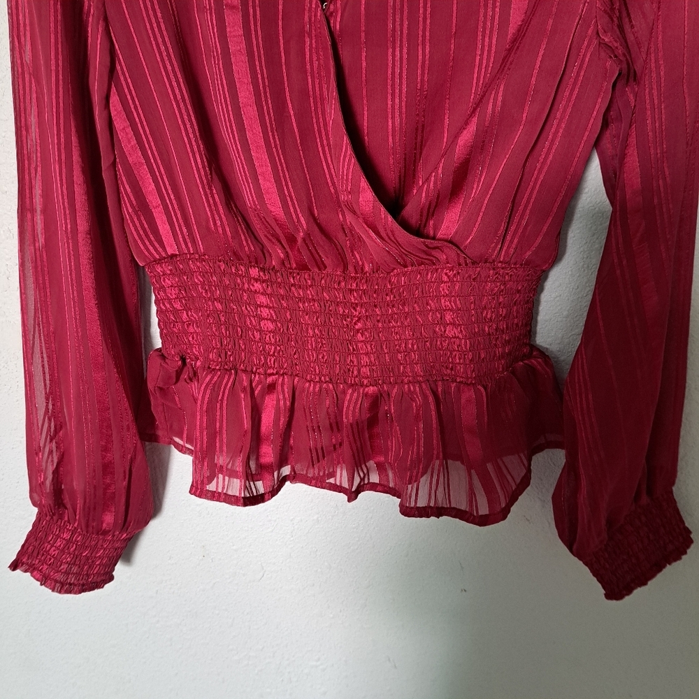 Japna Burgundy Blouse - Picture 3 of 8